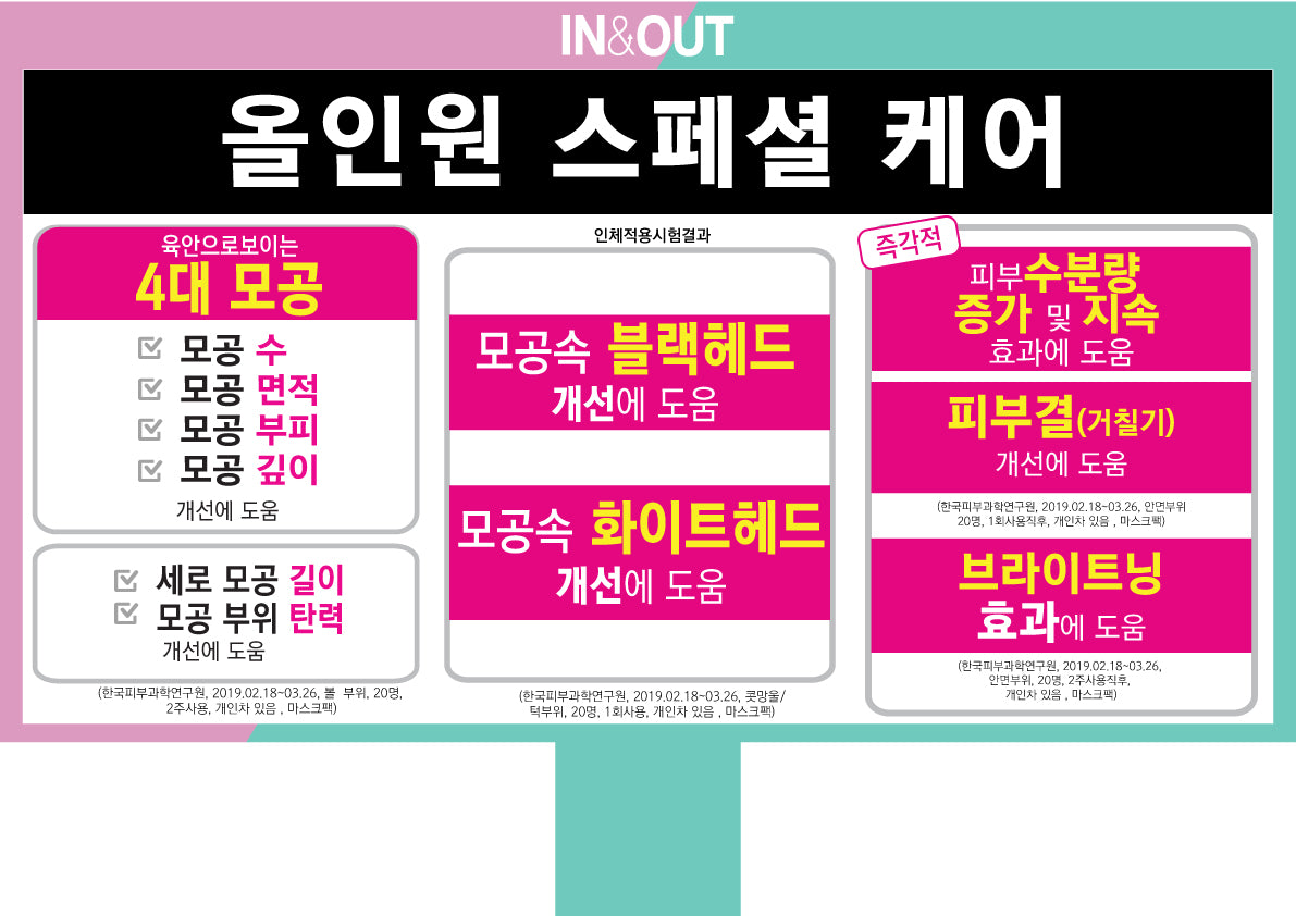 In & Out Mask Pack [5 sheets per box]